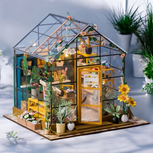 Minitature Greenhouse DIY Book Nook Kit