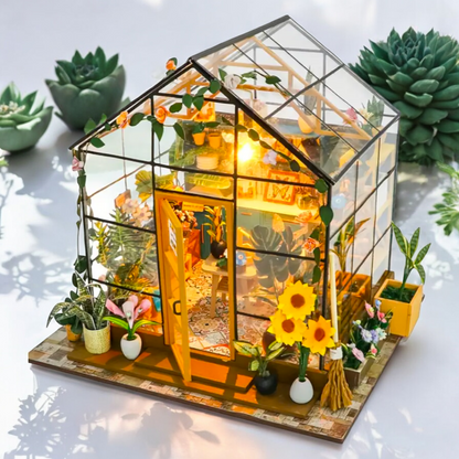 Minitature Greenhouse DIY Book Nook Kit