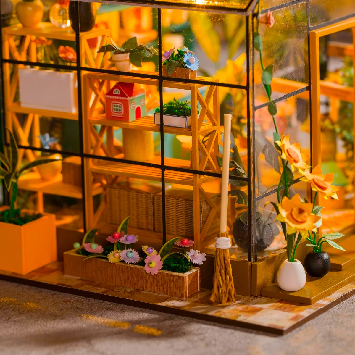 Minitature Greenhouse DIY Book Nook Kit